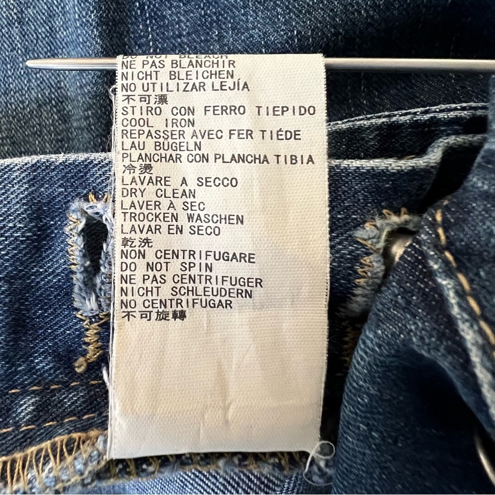 VTG Ferrari Button Fly Blue Denim Jeans‎ Leather Logo Italian Mens 33x30.5 IT 50 - Picture 9 of 16